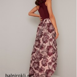 Вечерна Червена Дълга Елегантна Официална Рокля 