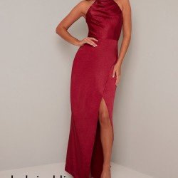 Абитуриентска Бална Червена Рокля Цепка