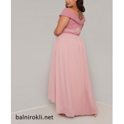  Дълга Елегантна Рокля Пепел от Рози Макси Размери