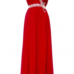 Дълга Официална Елегантна Червена Рокля 