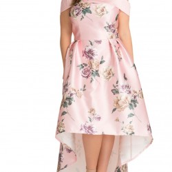 Асиметрична Бална Рокля Макси Размери Розов Цвят