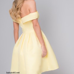 Официална Жълта Коктейлна Рокля