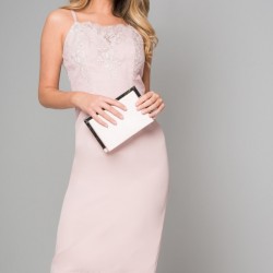 ВЕЧЕРНА КЪСА РОЗОВА РОКЛЯ