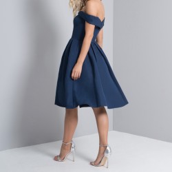 Бaлна Коктейлна Къса Тъмносиня Рокля Бaлна Коктейлна Къса Тъмносиня Рокля