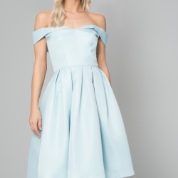 Елегантна Секси Рокличка за Парти в Син Цвят