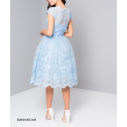 Бална Къса Синя Рокля Барокови Декорации Бална Къса Синя Рокля Барокови Декорации