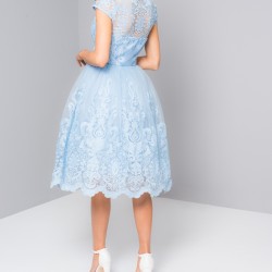 Бална Къса Синя Рокля Барокови Декорации Бална Къса Синя Рокля Барокови Декорации