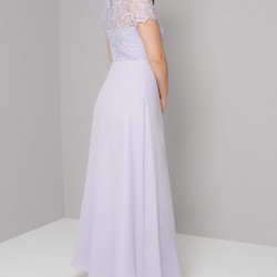 Бална Пастелно Лилава Рокля Дантела Шифон Макси Размери Бална Пастелно Лилава Рокля Дантела Шифон Макси Размери