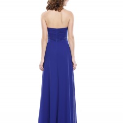 Дълга Синя Бална Елегантна Вечерна Рокля