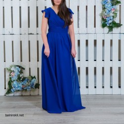 Абитуриентска Дълга Официална Синя Рокля Класик