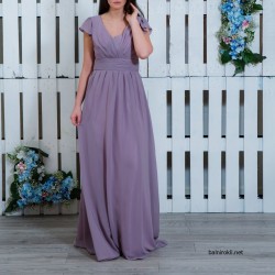 Елегантна Дълга Сива Рокля Класик