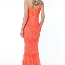 Абитуриентска Бална Оранжева Дълга Рокля Абитуриентска Бална Оранжева Дълга Рокля