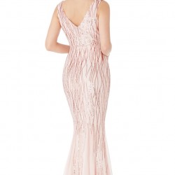 Абитуриентска Бална Рокля Розово Златиста