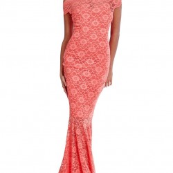 Дълга Елегантна Рокля Корал Дантела