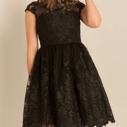 Елегантна Къса Рокля Макси Дами Черен Цвят