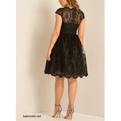 Елегантна Къса Рокля Макси Дами Черен Цвят Елегантна Къса Рокля Макси Дами Черен Цвят