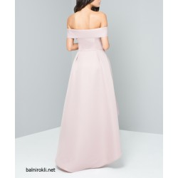 Асиметрична Абитуриентска Рокля Розов Цвят
