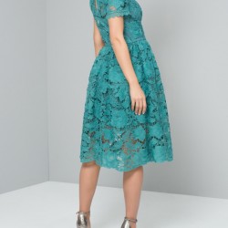 Дантелена Зелена Рокля Официална Дантелена Зелена Рокля Официална