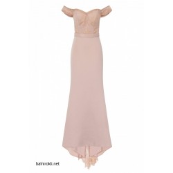 Дълга Елегантна Рокля Цвят Мока Русалка