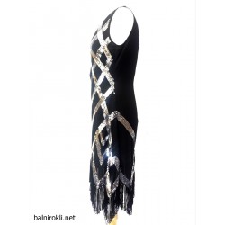  Елегантна Малка Черна Рокля Декорация Пайети