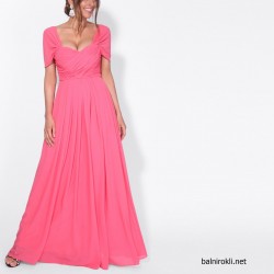 Елегантна Дълга Официална Рокля Корал