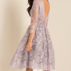 Бална Елегантна Рокличка от Тюл в Люляков Цвят Бална Елегантна Рокличка от Тюл в Люляков Цвят