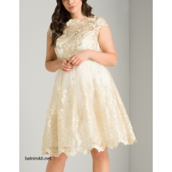 Елегантна Рокля Макси Дами Цвят Крем