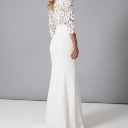 Бяла Дълга Луксозна Рокля Дантела