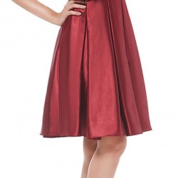 Официална Вечерна Тъмночервена Рокля