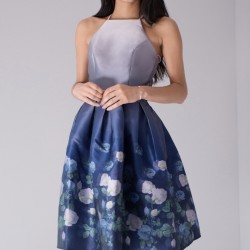 Елегантна Официална Рокля Флорален Мотив 1