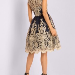 Абитуриентска Елегантна Тъмносиня Официална Рокля