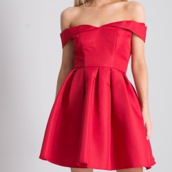 Вечерна Елегантна Къса Червена Секси Рокличка