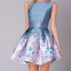  Елегантна Къса Рокличка Флорални Мотиви 4