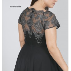 Елегантна Черна Официална Рокля Макси Дами Елегантна Черна Официална Рокля Макси Дами