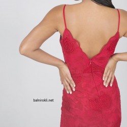 Елегантна Къса Червена Рокля 