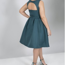 Официална Къса Вечерна Рокля Зелен Цвят Макси Дами