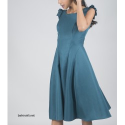 Къса Елегантна Зелена Рокля Сатен Къса Елегантна Зелена Рокля Сатен