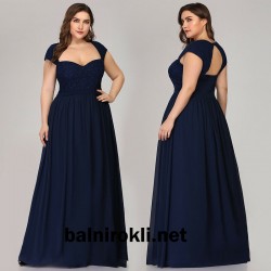 Бална Дълга Тъмносиня Официална Рокля Макси Дами Бална Дълга Тъмносиня Официална Рокля Макси Дами