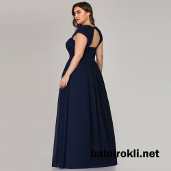 Бална Дълга Тъмносиня Официална Рокля Макси Дами Бална Дълга Тъмносиня Официална Рокля Макси Дами