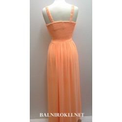 Дълга Официална Рокля Прасковен Цвят камъни Дълга Официална Рокля Прасковен Цвят камъни