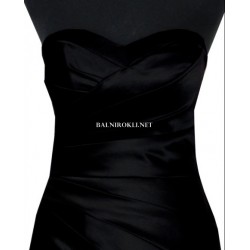 Дълга Бална Черна Рокля Тафта