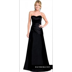 Дълга Бална Черна Рокля Тафта