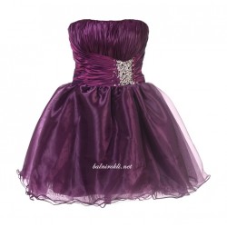 Ефирна Рокличка с Лилава Органза Ефирна Рокличка с Лилава Органза