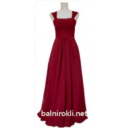 Eлегантна Бална Рокля от Шифон Бордо Eлегантна Бална Рокля от Шифон Бордо