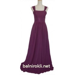 Дълга Коктейлна Рокля Гроздов Цвят Дълга Коктейлна Рокля Гроздов Цвят