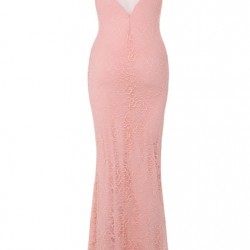 Дантелена Дълга Рокля Корал Декорация Дантелена Дълга Рокля Корал Декорация
