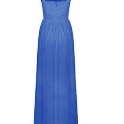 Дълга Официална Рокля Дантела Син Цвят