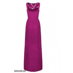 Дълга Официална Рокля Дантела Виолетов Цвят