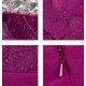 Дълга Официална Рокля Дантела Виолетов Цвят
