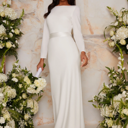 Абитуриентска Официална Вечерна Рокля Бял Цвят Гол Гръб Абитуриентска Официална Вечерна Рокля Бял Цвят Гол Гръб